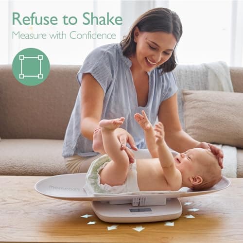 Momcozy Baby Scale, Weight, Height and Weighted Feeds, Removable Tray — view 5