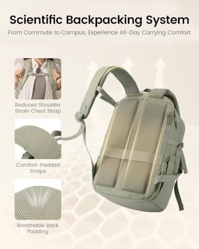 LOVEVOOK Laptop Backpack Womens Men, Lightweight School Bags Work Bag — view 5