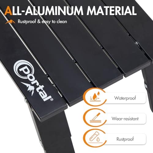 Portal Small Beach Folding Camping Table Mini Ultralight Adjust Height 800g — view 6