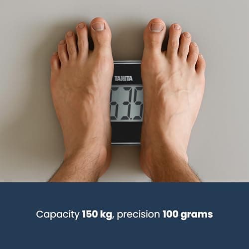 TANITA HD-386 Ultra-Compact Travel Scale with Large LCD Display | World’s Smallest Design | 150 kg Capacity | Lightweight Digital Scale for Home & On-the-Go — view 5