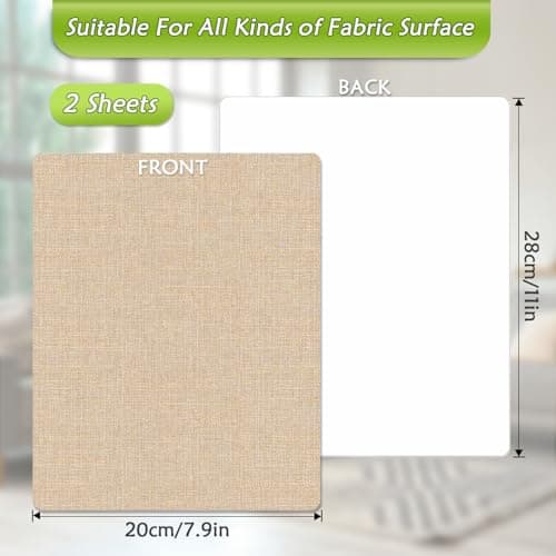 2 Pcs Fabric Repair Patch, Self-Adhesive Canvas Repair Patch 11x8 inch Waterproof Fabric Patches Linen Canvas Repair Kit for Sofas, Tents, Furniture, Awnings, Car Seats (Beige) — view 2