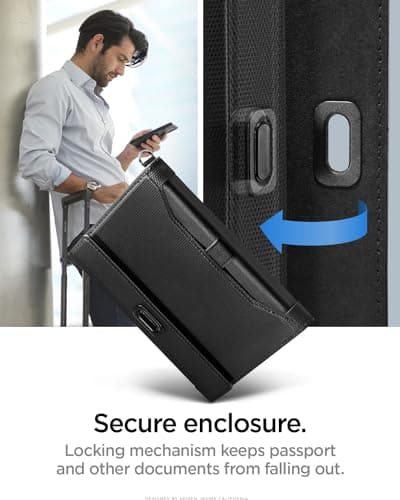 Spigen RFID Passport Cover Travel Wallet with 4 Card Slots, 2 SIM Slots — view 5