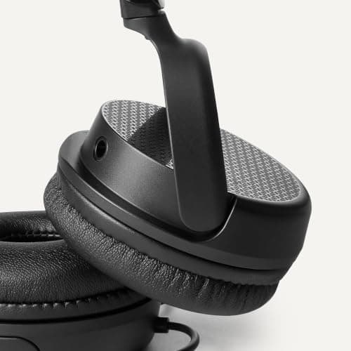 Amazon Basics Over-Ear Computer Headphone with Cable, Adjustable Microphone, 3.5mm Connection, Wired Control with USB-A, Foldable, Headset for Office, Smartphone, PC, Laptop, Black — view 4