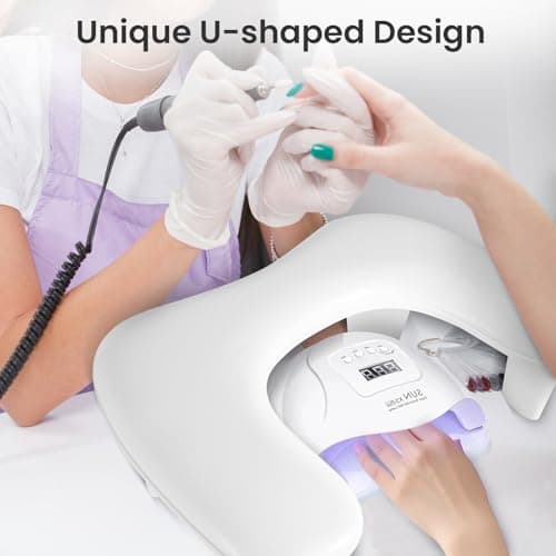 BREEZENEST Nail Arm Rest Manicure Hand Pillow, U-Shaped Nail Arm Rest Cushion with Non-Slip Base for Nail Art, Nail Salon Hand Rest Support Cushion Fixed Height (White) — view 3