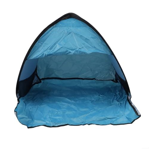 Quick Setup Pop-Up Pet Tent With UV Protection, Automatic Beach Sunshade For Small Dogs And Cats, Portable Outdoor Shelter With Storage Pockets For Travel And Camping, Carmine Red(Double blue) — view 2
