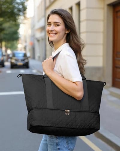 HOTOR Travel Bags for Women - Large Carry on Luggage Weekend Bag Foldable — view 3