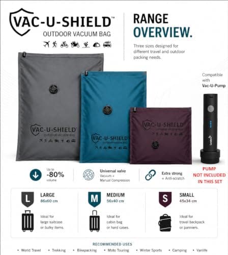 Vac-U-Shield Outdoor Vacuum Storage Bags, 2 Pack, Blue 56x40 cm — view 3