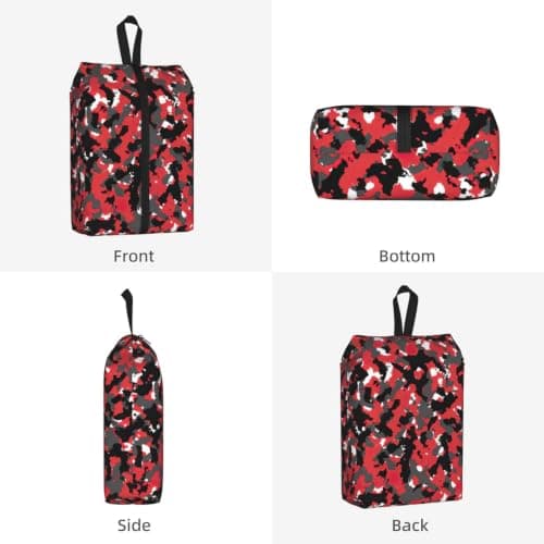 Camo Print Waterproof Shoe Bag Travel Bag with Carry Strap Storage Bag Versatile Cosmetic Bag-2pcs — view 2