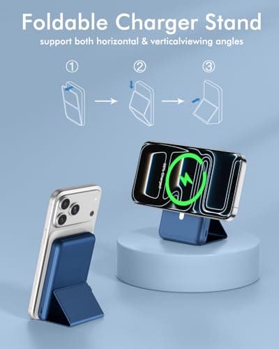 Podoru for Magsafe Power Bank 10000mAh Magnetic Portable Charger with Stand — view 4