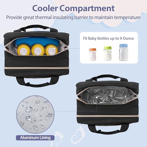 Damero Breast Pump Storage Bag for Hand-Free Wearable Breast Pumps, Black — view 3