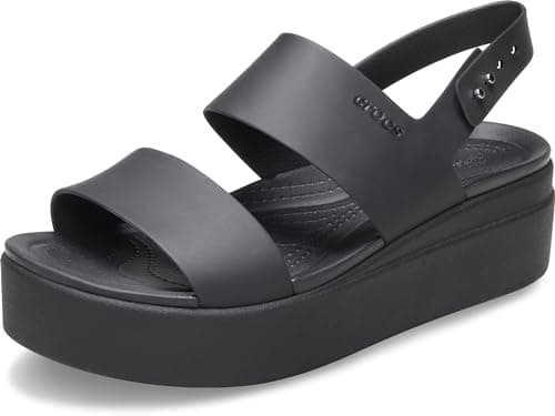 Crocs Women's Brooklyn Women Low Wedge W Clog, Black, 6 UK