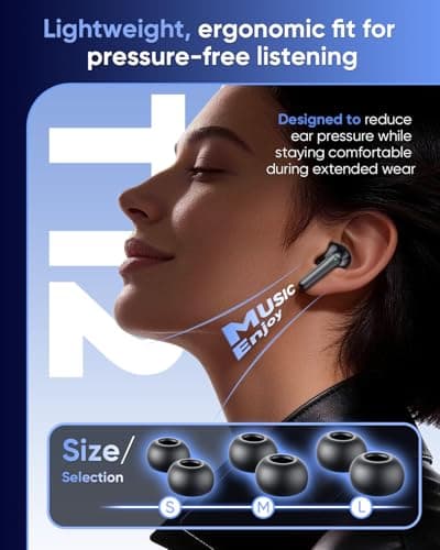 ZIUTY Wireless Earbuds, Bluetooth 5.4 Ear Buds with HiFi Stereo Deep Bass — view 3