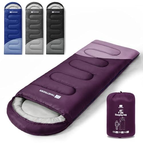 TANSTRIDER Sleeping Bags for Adults Warm Weather, Compact Lightweight Backpacking Sleeping Bag with Compression Sack for Youth, Camping Essentials Gear for Hiking Travel Climbing Outdoor & Indoor Use