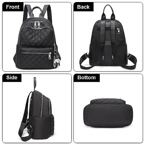 Aucuu Backpack Womens, Fashion Ladies Backpack, Lightweight Nylon Casual Rucksack, Small Daypack School Bag, Anti-Theft Travel Backpack for Women & Girls — view 6