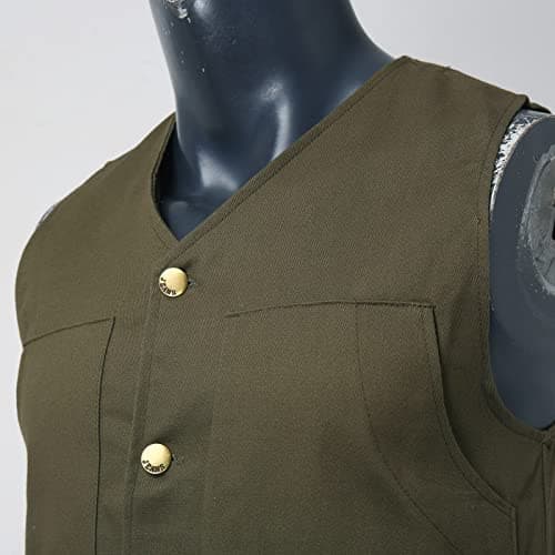 Men's Summer Tooling Vest with Multi-Pockets, Lightweight Breathable Fabric for Outdoor Work, Foldable Design for Easy Carry, S-3XL (Green, XXL) — view 5