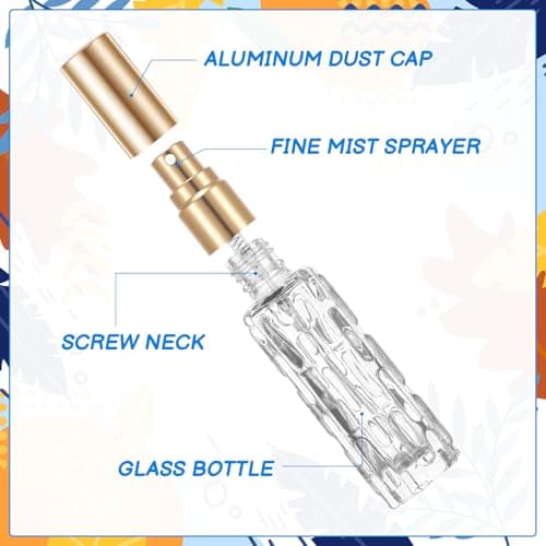 ViEinkaufen 10Pcs Travel Refillable Perfume Atomisers 10 ml Glass Bottles — view 2