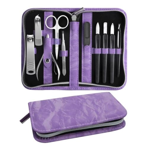 Manicure Set 10pcs -Purple