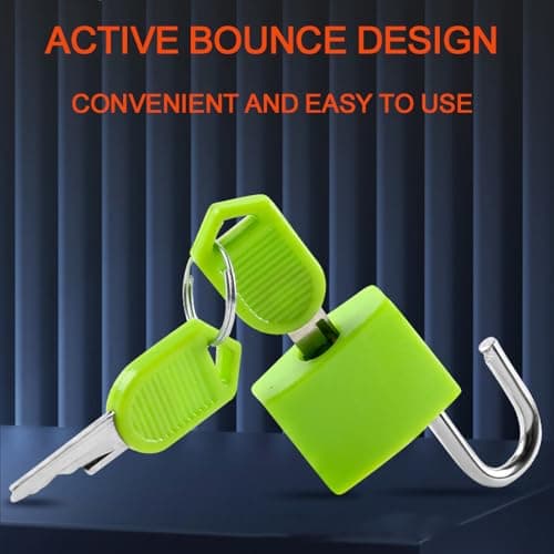 Suitcase Locks, Luggage Locks, Suitcase Locks with Keys, Multicolor Small Padlocks for Travel Suitcases Luggage Bag Case,Metal Travel Padlocks for Luggage Lock Backpack,Gym,Locker (Red) — view 4