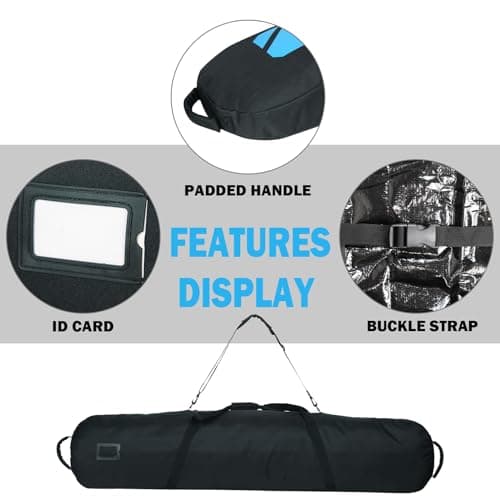 AUMTISC Snowboard & Ski Storage Bag - Padded, Travel, Padded Ski & Snowboard Gear Bag - Blue, 155 cm — view 5