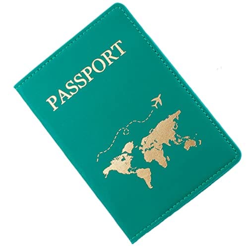YYGOJOY Passport Holder Cover, PU Leather Passport Cover Case Organiser with Wallet for Credit Card, Money, Business Cards, Passport, Boarding Passes for Women Men (Green)