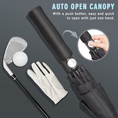 ZOMAKE Golf Umbrella Windproof and Rainproof Large (51 in-Black) — view 4