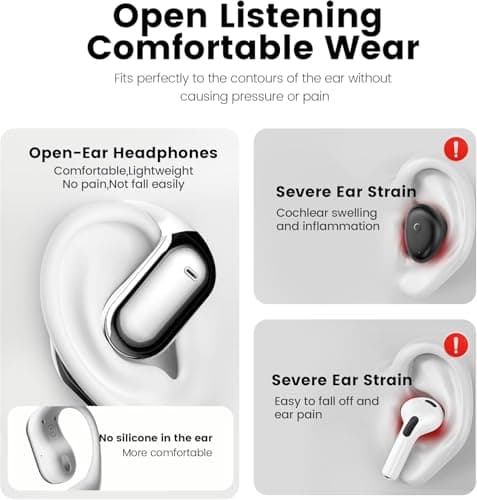 UNVO Q16Pro AI Translation Earbuds,Real-Time 144 Language Translator,LCD Touchscreen, Active Noise Canceling Open Ear Headphones Comfort Fit for iOS and Android,Travel Business Learning Sport (Blue) — view 5