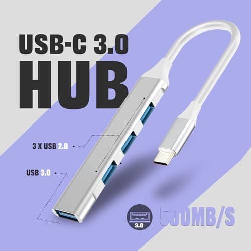 Critin USB C Hub 4-Port Adapter, for MacBook Pro/Air 2023/2022,iMac,iPad,PC — view 6
