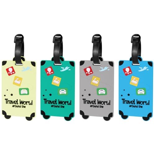 Alyvisun 4 Pcs Luggage Suitcase Tags with Waterproof ID Card, Light Color
