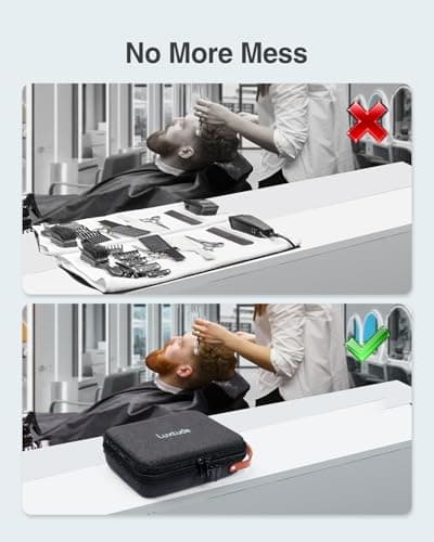 Luxtude Hair Trimmer Bag for Travel, EVA Haircut Barber Supplies Organiser Bags, Trimmer Storage Holder for Choice/Hatteker/Oneisal/Andis Grooming (Case Only) — view 6