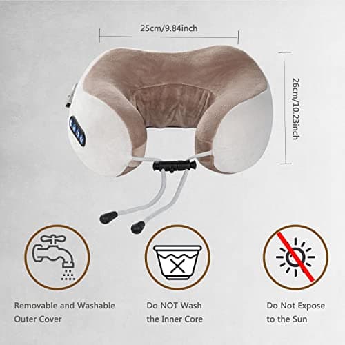 Neck Massager, Electric Neck Massager Deep Tissue 3D Kneading, with 3 Force Levels and 3 Modes, Rechargeable Massage Cushion Pillow for Pain Relief at Home, Office — view 6