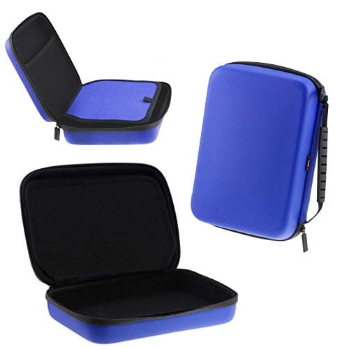 Navitech Blue Hard Eva Carry Case for Portable Projectors compatible with the ASUS Zenbeam S2 Projector and cables