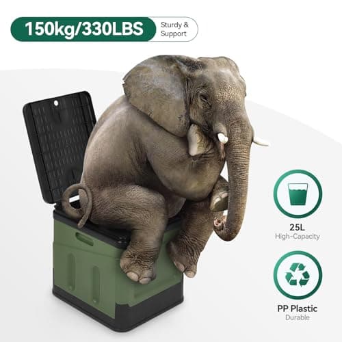 Warmiehomy Portable Camping Toilets for Adults, with Toilet Bags, Green — view 3