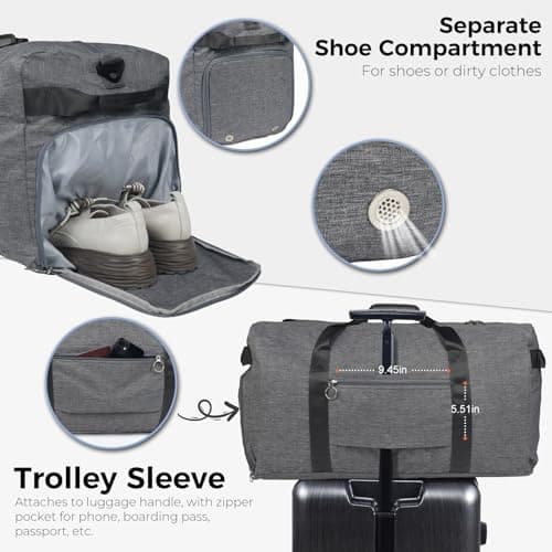Fmeida 65L Foldable Travel Duffle Bag Waterproof Holdall Luggage Bags — view 5
