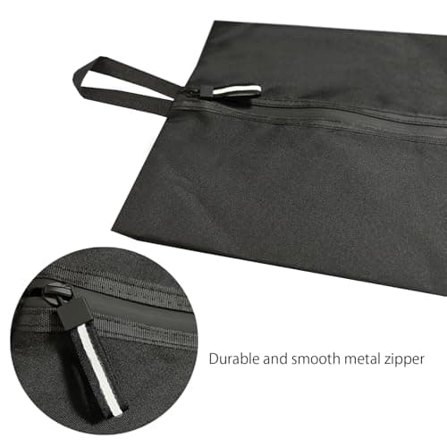 Shoe Bag for Trave, Oxford Fabric Shoe Pouch Odor-Absorbing Waterproof Multi-Purpose Shoe Storage for Golf, Dance, Gym, Travel Organizer or Dust Cover (2, Black) — view 3