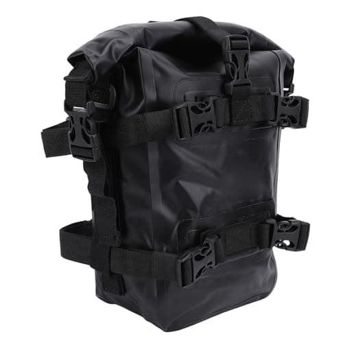 Sonew Motorcycle Saddle Bag with -Slip Design & Large Capacity Storage for and Street Bikes Orange (Black) — view 4