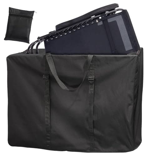 1 PC Large Outdoor Folding Chair Storage Bag, 600D 110x74x28 CM, Black