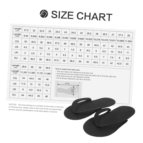 HOMOCONO Fold up Flip Flops 12 Pairs EVA Spa Slippers Black — view 4