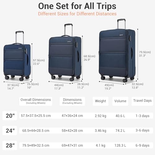 British Traveller Cabin Suitcase, Carry On Luggage with 4 Wheels — view 6