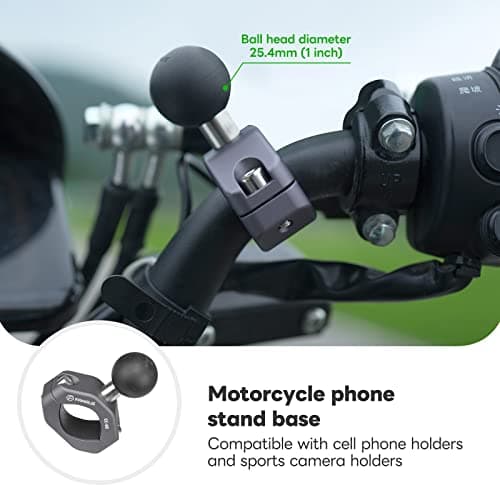 FANAUE Handlebar Mount Clamp Compatible with RAM Mount B Size Dual Insert Bottom Arm (CC-05 Handlebar Mount) — view 3