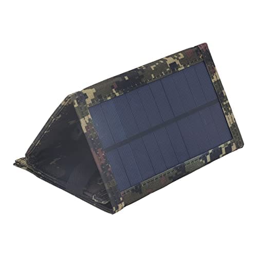 FTVOGUE Solar Panel Charger Monocrystalline Foldable Solar Charger 10W Dual USB 5V 2A 23 to 24 Percent Conversion for Hiking Camping Backpacking Travel (Camo Print) — view 3