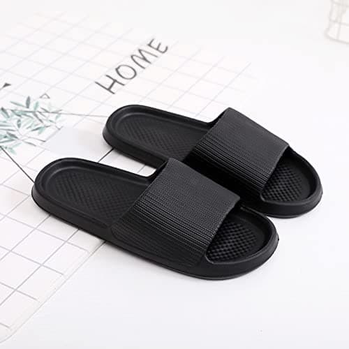 Generisch 2026 Fashion Couples Men Shower Room Non-Slip Breathable Soft Sole Shoes Slippers Comfortable Flat Shoes, black, 11 UK — view 5