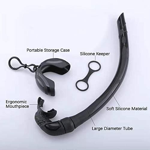 Lixada Silicone Foldable Snorkel with Compact Storage Case Women Men Roll Up Snorkel Wet Breathing Tube For Snorkeling — view 3