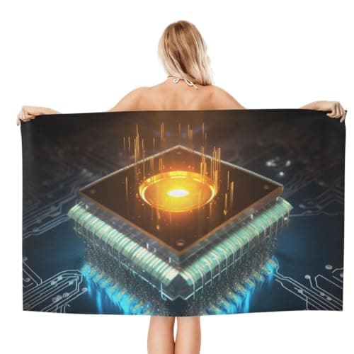 kkvhhyuo Beach Towel 52x32 Inch Absorbent Bath Towels for Pool Camping Gym — view 2