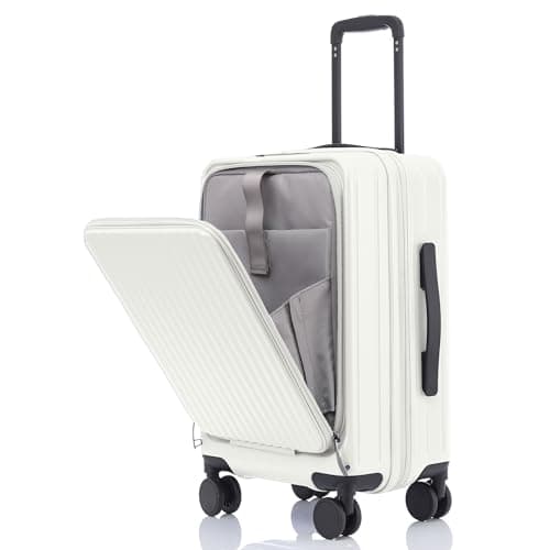 Simcat Carry On Suitcase 20in Luggage with Front Zipper Pocket TSA Lock