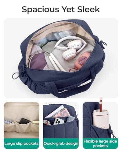 BAGSMART 24L Womens Gym Travel Bag, Weekend Overnight Cabin Bag, Wet Pocket — view 4