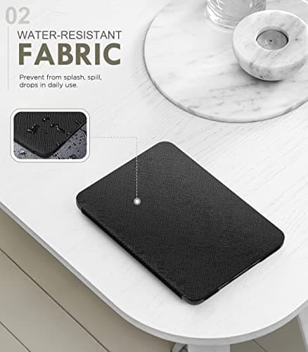 MoKo Case Fits 6" Kindle Basic 11th Generation 2024/2022, Black — view 3