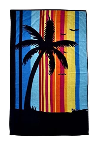 Extra Large Jumbo Cotton Beach Towel, Quick Dry Sand Free Beach Towel For Ultimate Relaxation Size 100x180 (Sunset)