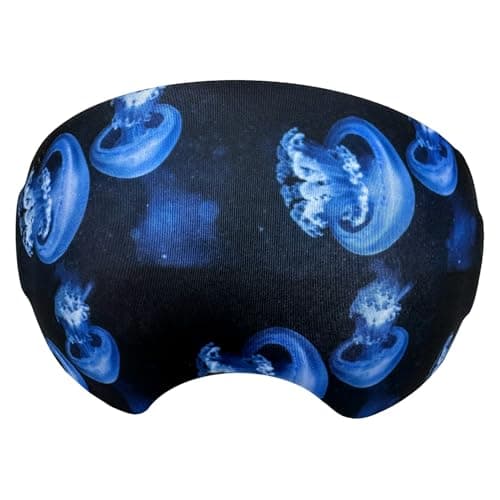 KOSTOO Ski Snowboard Goggle Cover, Microfiber Ski Goggle Protector, Snow Sports Cover Sleeve Lens Scratch Dust Protection, Great Gifts for Ski Lovers (Jellyfish)