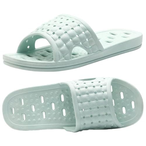 Czgcpyc Shower Shoes Quick Dry Non Slip Bath Slippers Light Green EU 35-36