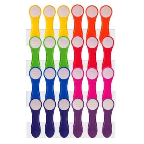 24 Clothes Pegs Laundry Clips with Stainless Steel Compression Springs and Soft Grip Soft Grip Soft Touch Soft Touch Rainbow — view 2